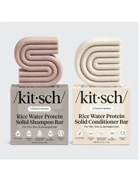 Kitsch Rice Water Protein Solid Shampoo & Conditioner Bars